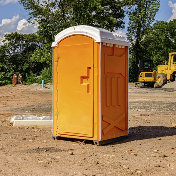 can i customize the exterior of the porta potties with my event logo or branding in Huxley Iowa